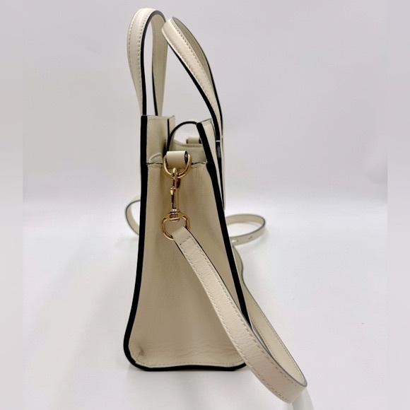 Auth Gucci Small Marmot Limited Edition Cream Leather 2way Tote Bag Preloved Ex+ - Picture 5 of 16
